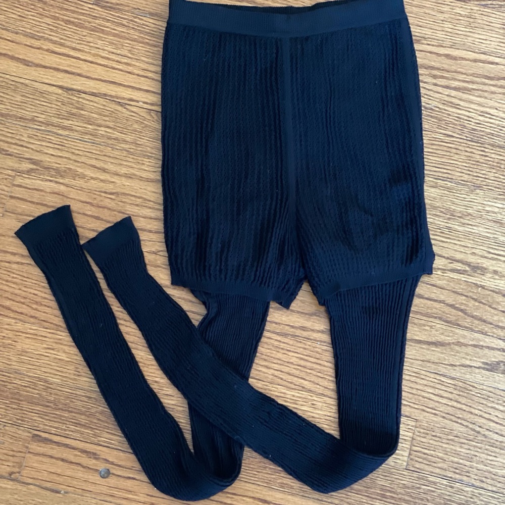 ALEXANDER WANG Black Knit Leggings - Small